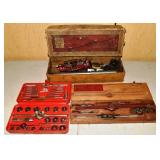 Lot: Greenfield pipe threader and tap and die set,