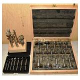 Assorted Forstner bits including Fisch; as is