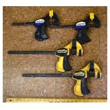 2 pair Quick-Grip wood clamps; as is