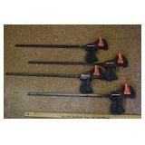 4 Craftsman 32' wood clamps; as is