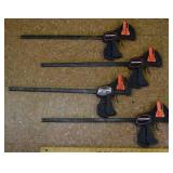 4 Craftsman 25' wood clamps; as is
