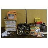 Hardware lot: wheels, deck fasteners, staples, etc
