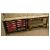 Steel 8 drawer shop cabinet 20x487x34"h and wooden