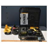 DeWalt 14.4V cordless drill, case, charger and 5 b