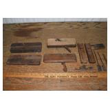 4 incomplete moulding planes and parts, one stampe