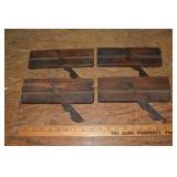 4 moulding planes, one stamped PHILA on the edge;