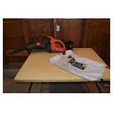 B&D electric leaf hog with vacuum attachment; as i