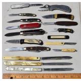 17 vintage pocket knives; as is