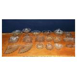 18 pieces of EAPG and other tablewares; as is