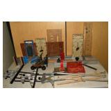 Group of woodworking jigs, guides, templates, etc.