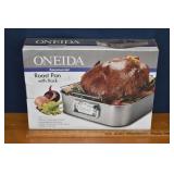 Oneida commercial roast pan with rack; as is