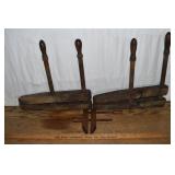 3 old wood screw clamps; as is
