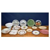 15 porcelain plates &  bowls; as is