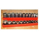 22 Snap-On 1/2" sockets; as is