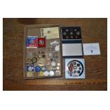 Collection of coins, vintage tokens, etc.; as is