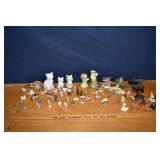 Group of miniature animal figures , 2 Czech potter