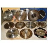20 assorted 10" and 12" saw blades; as is