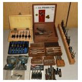 Collection of assorted drill bits and taps, etc.;
