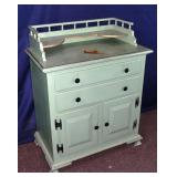 Painted maple 2 drawer over 2 door galleried serve