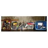 Large group of painting supplies, abrasives, parts