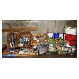 Large group of fasteners, hardware, joist hangers,