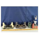 Lot: cast iron Uncle Sam mechanical coin bank, 2 c