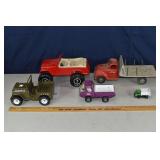 5 vintage Tonka toy vehicles; as is