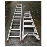 2 aluminum ladders: Werner model 366 step ladder,