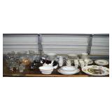 Large collection of china and glassware: cow cooki