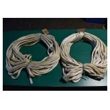 200' in 2 lengths of 1/2' nylon rope; as is