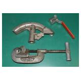 Lot: Gardner pipe bender, Ridgid pipe cutter, tubi