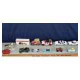12 assorted diecast model vehicles; as is