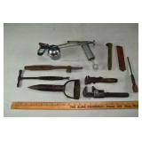 10 vintage tools including Bridgeport crate hammer