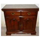 Kincaid cherry single drawer over 2 door silver se