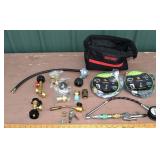 Lot: LP gas and pneumatic fittings, Craftsman tool