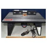 Working Ryobi 1.5 peak hp router and table; as is