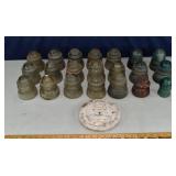 20 glass insulators, Edison Signal Cell lid