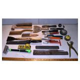Tools: scrapers, files, rasp, hole punch, abrasive
