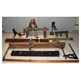 Carpentry lot: Zyliss vise, clamps, jigs, etc.; as