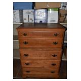 Tennessee solid maple 5 drawer chest on chest
