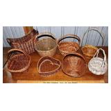 8 assorted baskets; as is