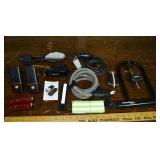 Bicycle accessory lot: LED bike lights, 3 bike loc