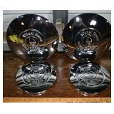 Set of chrome Wheel Horse hub caps; as is
