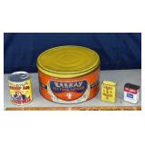 Vintage Esskay tin, etc.; as is