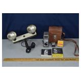 Bell & Howell Sun Dial 319 camera and assorted acc