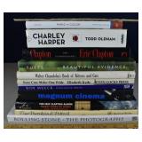 12 books: Eric Clapton and other subjects; as is