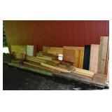 Collection of assorted pine, oak and other lumber:
