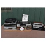Electronics: VHS, DVD & cassette players; as is