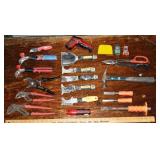 18+ hand tools: wrenches, scrapers, infrared therm