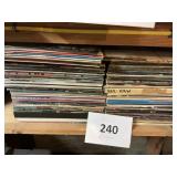 Misc records lot- magazines- tin box